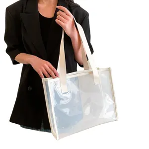 Bolso de mano de PVC transparente de diseño personalizado Bolsos De Mujer bolso de hombro de playa de PVC