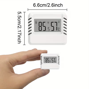 Termometer Higrometer Digital Mini Ultra Tipis untuk Dalam Ruangan dengan Dudukan Plastik Magnetik - Product Image 2