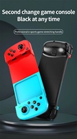 Control de Juego Inalámbrico BT Extensible para Nintendo Switch, PS3, PC, Android, IOS, Teléfono Móvil D3