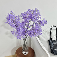 Rangkaian Bunga Lilac Buatan Tangan Realistis, Dekorasi Rumah & Pernikahan, Hiasan Meja, Bunga Lilac Sutra Buatan