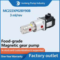 Pompe de transfert de liquide de précision pour laboratoire avec servomoteur, faible pulsation, faible pression, pompe à engrenages magnétique miniature OEM