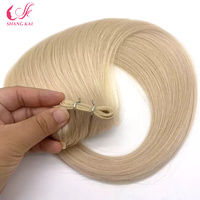 Prix Fabricant Populaire Genius Weft Cheveux Russes Pointes Épaisses Double Drawn Couleur Blonde Genius Weft Extensions de Cheveux 100% Naturels