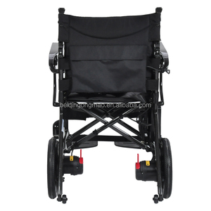 รถเข็นวีลแชร์คาร์บอนไฟเบอร์คุณภาพสูง พร้อมมอเตอร์ไร้แปรงถ่าน รุ่น BQ3901 ที่นั่งพับได้ ปรับระดับได้ โครงเหล็กและอะลูมิเนียม - Product Image 6