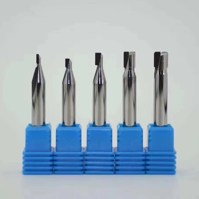 High Gloss PCD Combination Milling Cutter 2-Way Chamfering CNC Diamond Cutting Tool for Copper PC ACrylic with ODM OEM Support