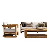 Ensemble de canapés modernes pour l'extérieur, chaise de loisirs, meubles de luxe en teck pour patio, balcon, jardin, imperméable et durable