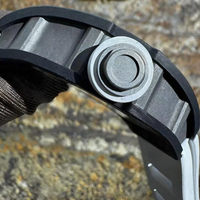 Nouvelle montre automatique de luxe personnalisée en fibre de carbone noire version 055, entièrement automatique, montres mécaniques pour hommes