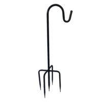 Support pour mangeoire à oiseaux Garden Shepherd Hook, tube en acier noir thermolaqué, capacité 10 kg