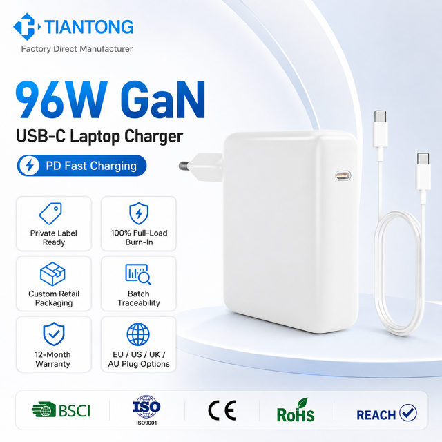 TIANTONG 100W 96W 67W USB C PD Power Adapter Wall Charger GaN Fast Charger for Macbook Air Pro Dell HP Lenovo Asus Acer Mobile