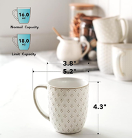 Vente chaude Cadeau de pendaison de crémaillère ou de mariage Tasse à café en céramique gaufrée Ensemble de tasses en céramique gaufrée, Tasses en céramique pour le latte