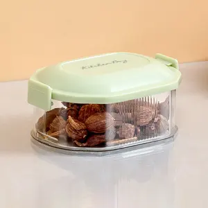 Food Storage Boxs Kitchen Container Refrigerator Freezer Transparent Plastic Bin Removable Stackable