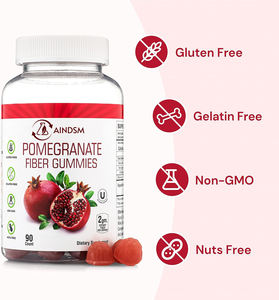 Gommes de fibres alimentaires de qualité supérieure pour soutenir la santé intestinale, gommes de fibres végétariennes à la grenade pour favoriser l'équilibre du microbiome - Product Image 4