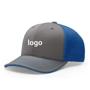 High crown logo personalizzato regolabile outdoor mesh 2 cappellini trucker colorati gorra