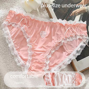 Bragas de mujer de encaje de tiro bajo estilo Lolita de ensueño con dulce <span class=keywords><strong>Romance</strong></span> patrón sólido tejido Bikini arco Decoración <span class=keywords><strong>Ropa</strong></span> <span class=keywords><strong>interior</strong></span> - Product Image 2