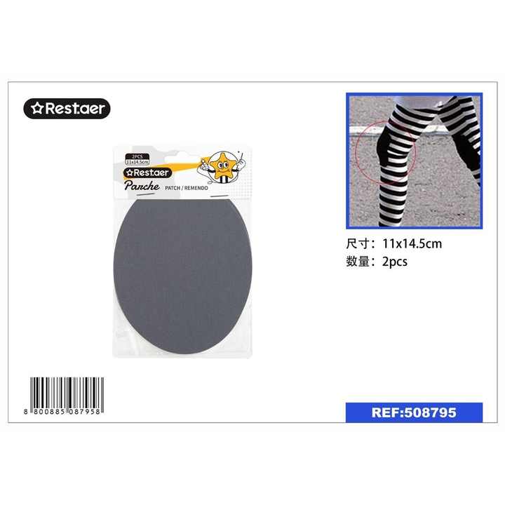 2pcs Gray 11x14.5cm Oval Patches for Clothing Large Heart English Letter Sew-On Chenille Embroidery Iron-On Technique