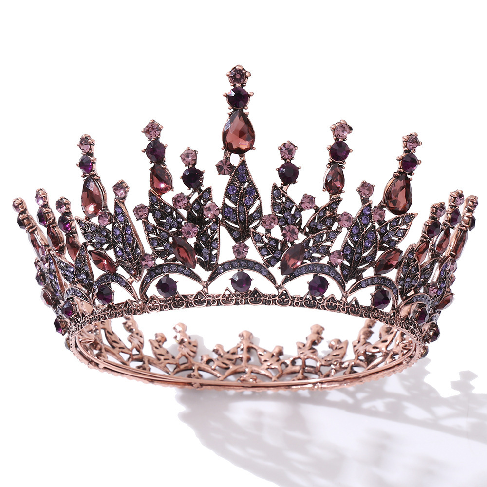Shop Our Fashion Baroque Queen Crown Vintage Bronze Tiara display picture 3
