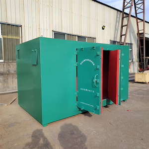 Gabinete Móvil para Almacenamiento de Explosivos, Acero con Recubrimiento en Polvo Azul, 6 Ruedas, a Prueba de Explosiones, con Compartimentos para Montacargas, Cierre Manual, Ensamblado - Product Image 3