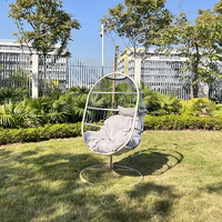 Design moderne intérieur-extérieur support en métal pour patio rotin suspendu oeuf balançoire chaise rotin matériel pour gymnase parc
