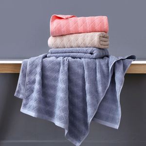 Serviette de bain Chenju de luxe 100% coton, respectueuse de l'environnement, antibactérienne, séchage rapide, couleur unie, ensemble de 3 pièces pour la plage - Product Image 4