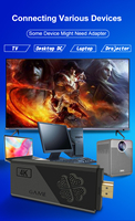 SEM FIO 4K 12000 + jeux contrôleur de manette USB sans fil 2.4G prise en charge 9 simulateurs sortie manette vidéo jeux 4K intégrés