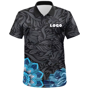 <span class=keywords><strong>Chemise</strong></span> de golf décontractée à imprimé floral tropical hawaïen, dernier design, pour hommes, style tribal polynésien des Fidji et de Samoa, chemises polo d'été - Product Image 1