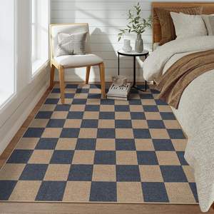 Pour <span class=keywords><strong>Amazon</strong></span>, <span class=keywords><strong>tapis</strong></span> élégant en polyester à carreaux <span class=keywords><strong>tapis</strong></span> <span class=keywords><strong>de</strong></span> <span class=keywords><strong>sol</strong></span> absorbant en latex pour <span class=keywords><strong>camping</strong></span> en plein air pique-nique balcon maison salon - Product Image 3