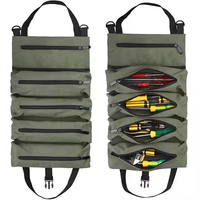 Poignée réglable Caractéristique roulante Multi-usages Étanche Électricien Matériel Kit de Rangement Roll-Up Outil Organisateur Sac