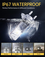 Bombilla LED para Faros Delanteros de Coche Geslla V04 de Alta Potencia, 70W, 7600 Lúmenes, IP68 Impermeable, 12V, para X5 A3, Ajuste Universal