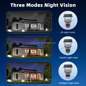 Hongglobal 9mp không dây 4G panel năng lượng mặt trời PTZ surveil CCTV Camera 10x Zoom 3 ống kính V380 <span class=keywords><strong>Pro</strong></span> 4G Sim thẻ an ninh ngoài trời năng lượng mặt trời máy ảnh - Product Image 6