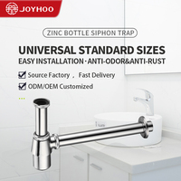 Bouteille en alliage de zinc T-trap Durable Siphon déchets vanité bassin accessoires de plomberie couverture murale salle de bain raccord égouttoir