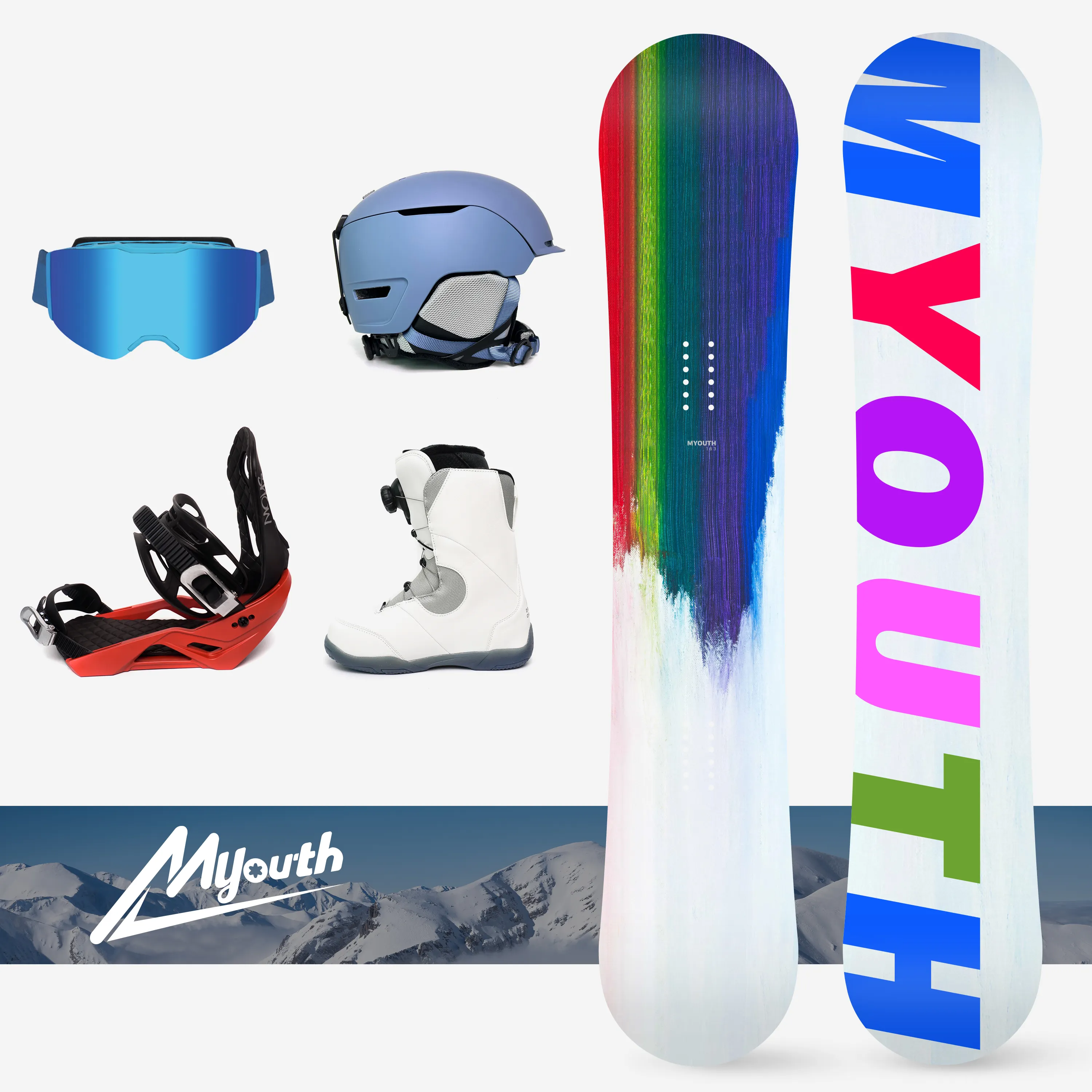 MYT-023 vendita calda bordo in acciaio Snowboard Arbor inserti in pioppo Back Country Rocker Snowboard per adulti