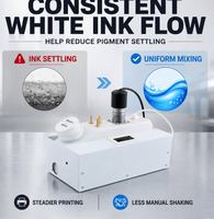 Tanque de Tinta Blanca DTF de 500 ml con Motor de Agitación, Controlador de Tiempo y Botella de Tinta Anti-Sedimentos para Impresoras Epson XP600 L1800 I3200 DTF