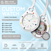 Vente en gros Nouvelle montre murale octogonale couleur bonbon au design original APXS Royal Century, montre de poche mécanique personnalisée à boîtier unique