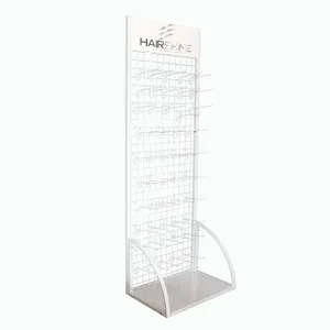 Retail Shop Store Custom Wire Mesh Metal Grid Panel Hook Hanging Merchandise Floor Products Display Stand Rack