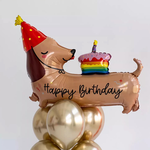 Globo de Aluminio con Forma de <span class=keywords><strong>Salchicha</strong></span> Marrón Mate, Globo de Perrito para Decoración de Fiestas de Cumpleaños - Product Image 3