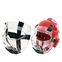 Masque de protection QUTENG avec logo personnalisé, équipement de sparring pour enfants, écran facial robuste, écran facial transparent, masque de taekwondo, masque de karaté