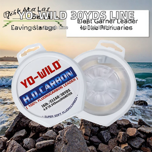 YO-WILD 30YDS Ligne de pêche en fluorocarbone anti-morsure, résistante à l'abrasion, pour leurres, ligne coulante, écologique, haute résistance - Product Image 2