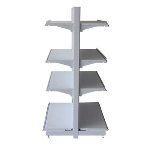 Scaffale Gondola Monofacciale Metallico Verniciato a Polvere per Supermercati, Pannello Forato, Portautensili, Capacità 150kg, Marca ENSURE - Product Image 3