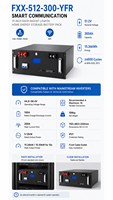 Batería de Almacenamiento de Energía LiFePO4 Fuxile de 51.2V 300Ah 15.36kWh, Montable en Rack, IP21, 6000 Ciclos de Vida Útil, 10-20kW, Almacenamiento Múltiple
