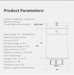 Válvula de radiador de termostato inteligente <span class=keywords><strong>BECA</strong></span>, fácil instalación, Control de calefacción Zigbee TRV para aplicación de habitación de Hotel, Control inteligente - Product Image 6