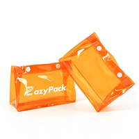Pochette transparente en PVC à fermeture à pression, trousse de toilette de voyage, sac de rangement pour maquillage avec logo personnalisé, vente en gros