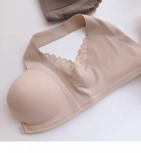 Sujetador de <span class=keywords><strong>chaleco</strong></span> sin costuras para <span class=keywords><strong>mujer</strong></span>, ajuste de hebilla frontal, Copas de explosión de realce de pecho pequeño, anillos de acero frontales transpirables sin logotipo - Product Image 3