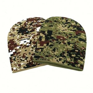 Wholesale Hot Selling New Knitted Beanie <b>Hat</b> in Stock Jacquard Camouflaged Beanie <b>Hat</b> - Product Image 1