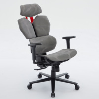 Chaise de bureau ergonomique moderne pour ordinateur, dossier irrégulier réglable, chaise de bureau en maille respirante avec soutien lombaire