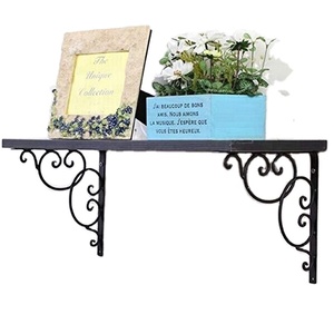 WEKIS Cast Iron Triangle <b>Bracket</b> High Quality Antique Wall Mounted <b>Black</b> <b>Shelf</b> Support Rack Display Organizer - Product Image 4