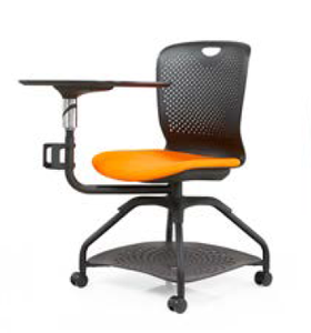 Chaise de formation en plastique de <span class=keywords><strong>bureau</strong></span> d'école chaise d'étudiant en plastique PP mobile réglable avec bloc-notes - Product Image 4