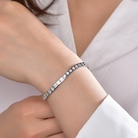 Bracelet tennis Kirin Moissanite en argent sterling 925 plaqué rhodium, bracelets tennis DIY, OEM ODM