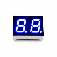 Ultra Bright 0.5 Inch 2 Digits Blue 7 Segment Led Display Digital Tube Common Cathode Anode 5202ab for Arduino Diy Project