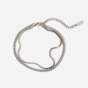 Bracelets En Acier Inoxydable Pour Femmes Chaîne Cubaine