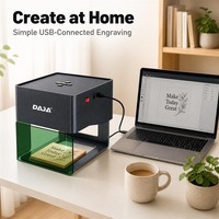 Machine de gravure laser DJ6 Pro compacte avec boîtier transparent pour le bois, le métal, l'acrylique, le cuir, le verre