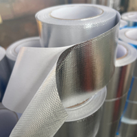 Ruban d'étanchéité auto-adhésif en caoutchouc acrylique renforcé de 50 mm pour toiture métallique, étanche, en feuille d'aluminium, pour réparation de joints